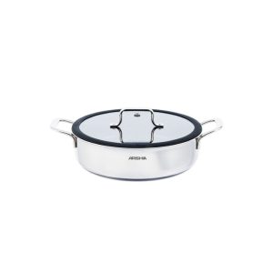 ماهی تابه دو دسته کف لیزری 30 سانت عرشیا مدل SS622-3701